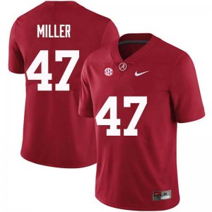 NCAA Men's Alabama Crimson Tide #47 Christian Miller Stitched College Nike Authentic Crimson Football Jersey XK17E51TU
